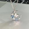 Moon and Butterfly Necklace Vintage Celestial Necklace Romantic Jewelry for Girlfriend Wife Daughter