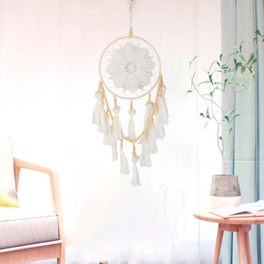 

Handmade Beaded Dream Catcher Funny Car Pendant Craft Wind Chimes Window белый