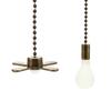 Set of 2 Stylish Pendant Fan & Light Bulb Pull Chains Exquisite Frosted Light Bulb Fan Pull Chains Easy to Install