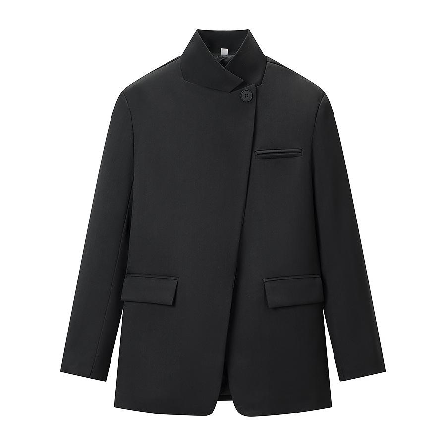 European and American style, new women s clothing, fashionable, casual, versatile, fashionable, two-color blazer S чёрный