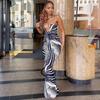 Women's Summer V-neck Slim Backless Split Camisole Dress