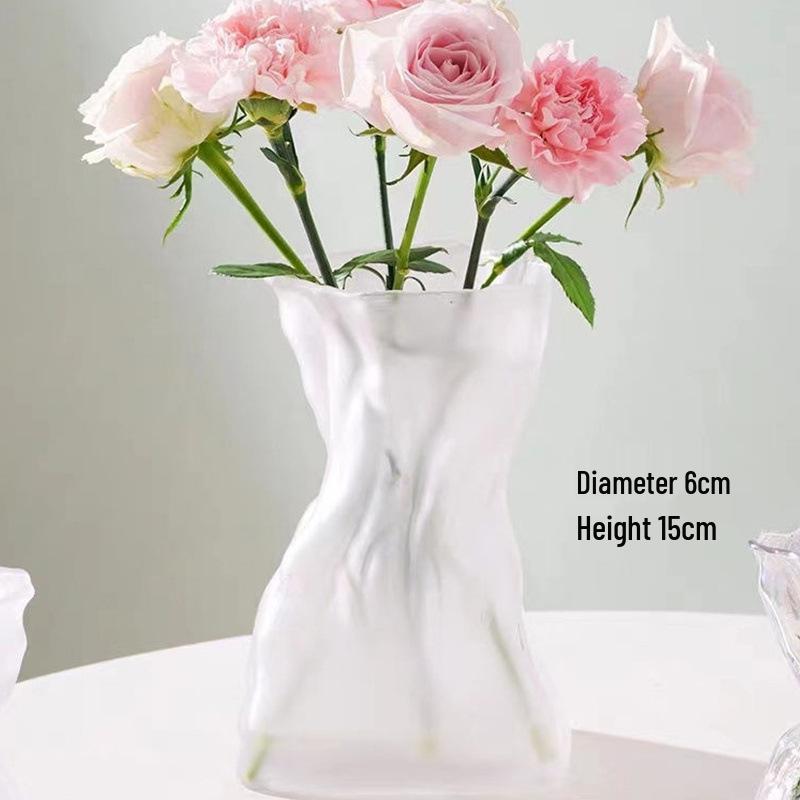 Large Light Luxury Glass Vase for Living Room: Hydroponic Plant & Flower Arrangement