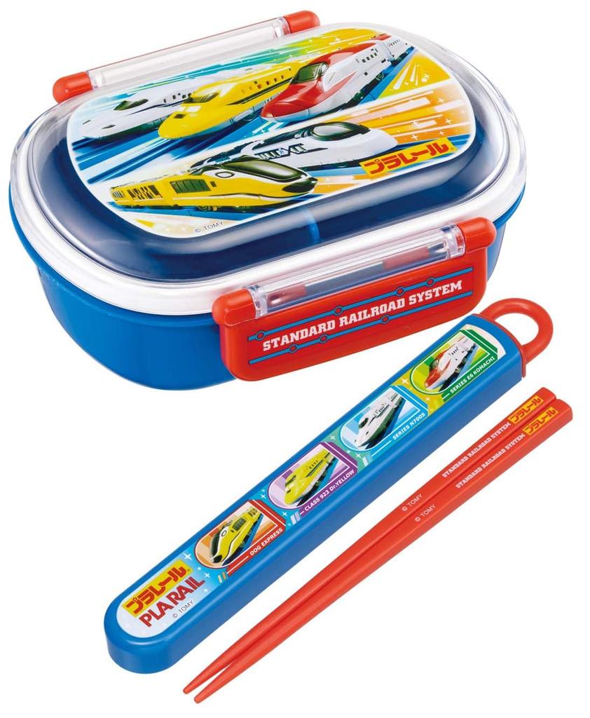 Skater Lunch 1 with Fluffy Meal Made in Plarail 24 Kids' Box, Tier, 360ml, Inner, Dome-Shaped, Container, Antibacterial, Japan, Series, QAF2BAAG-A