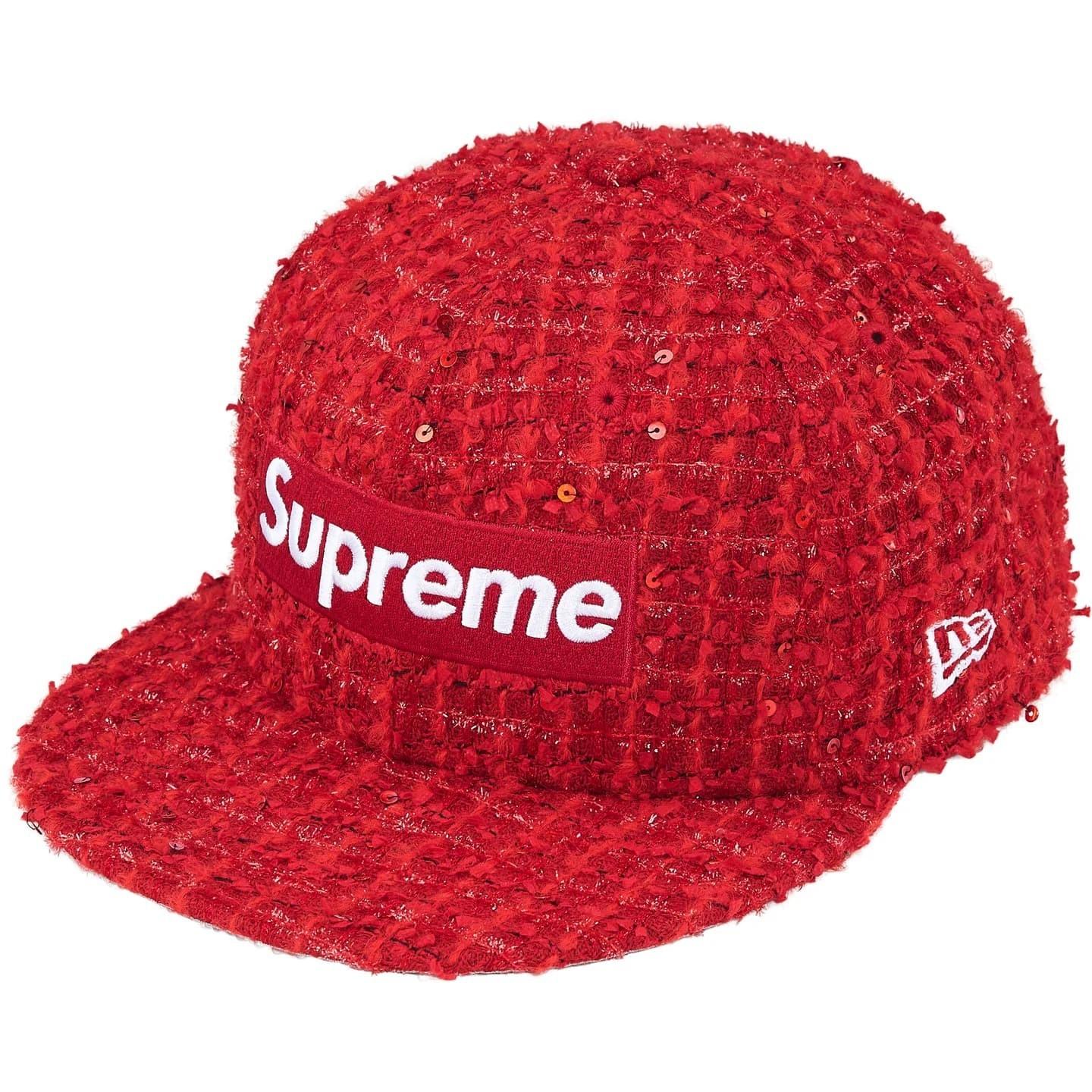 Supreme Boucle Box Logo New Era Red 7 1/2