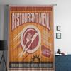 Szablon plakatu w stylu retro dla restauracji fast food Przezroczyste zasłony szyfonowe do salonu sypialni okna woale tiulowa zasłona