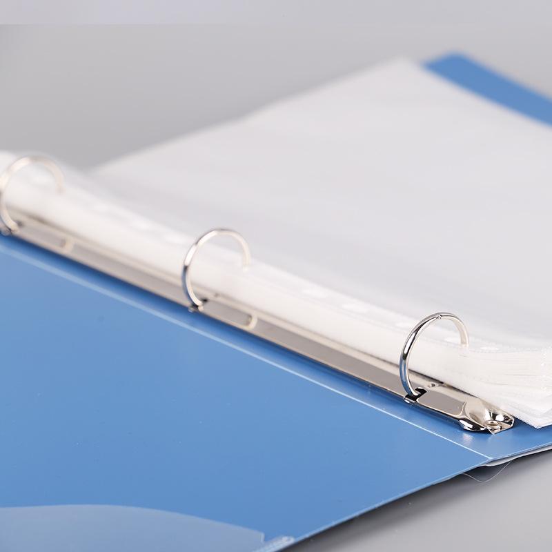 Clear A4 O-Ring Binder with Transparent Add-in Page Sleeves