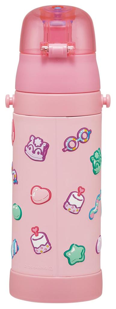 Skater Stainless Steel Water Direct Sanrio My Mash 3D Sports Children's Bottle, 480ml, Drinking, Melody, Gummy, Print, Lightweight, Child-Friendly,