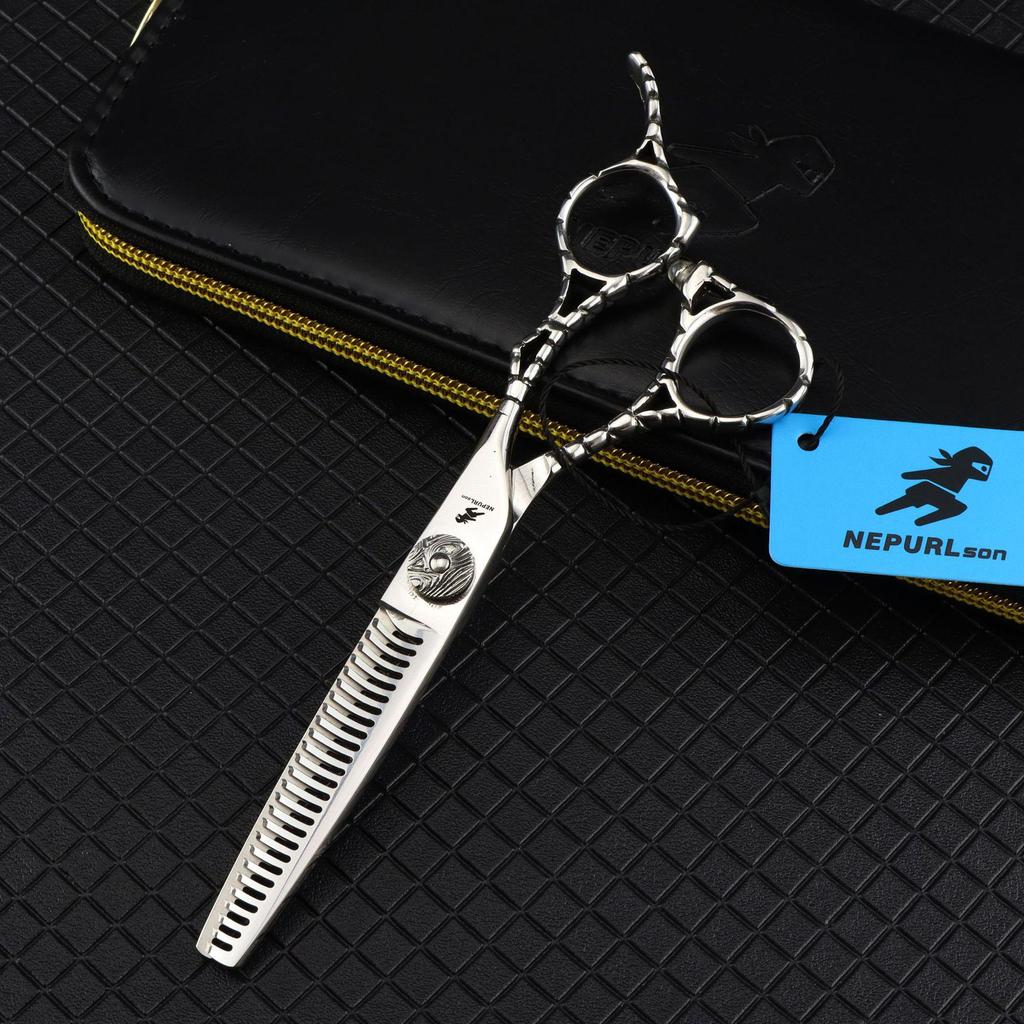 6-inch 440C Double-sided Thinning Scissors: 15% Thinning Rate Hairdressing/Barber Shears