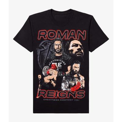 Tričko z bavlny s grafikou wrestlera Romana Reignse Unisex Nové 2026 Léto Kulatý výstřih Módní Retro Krátký rukáv Pánské Tričko Mikina