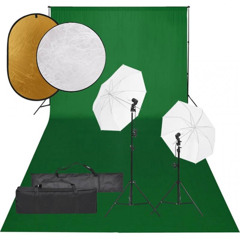 Day and Night - Day and Night Photo Studio Kit with Lights, Background and Reflector Set
