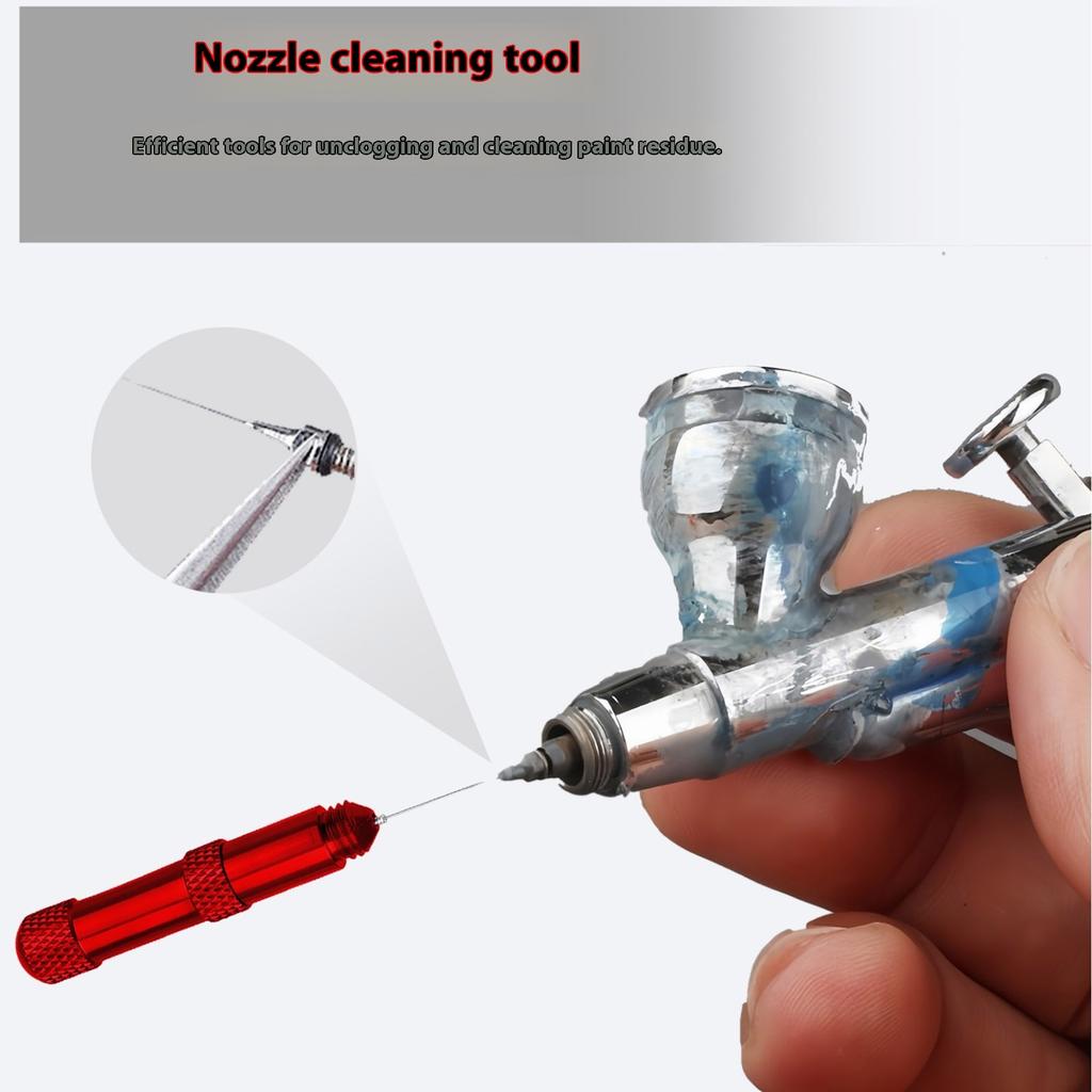 Precise Nozzle Cleaning Tool Dispensing Stick Built In Steel Unclogging Needle For Model Assembly And Crafting Projects