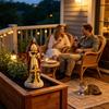 Garden Jesus Mary Statue Light Decorative Resin Sculpture With Solar Lighted Flower Holy Mother Mary Statue Christian Decor