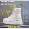 Fashion 9cm New Down Genuine Leather Women Snow Ankle Booties Platform Wedge Hidden Heels Warm Women Autumn Spring Casual Boots Shoes