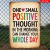 A Little Morning Positivity Changes Your Day Wall Art  Inspirational Office Decor for Women Home  Workspace Motivation Sign