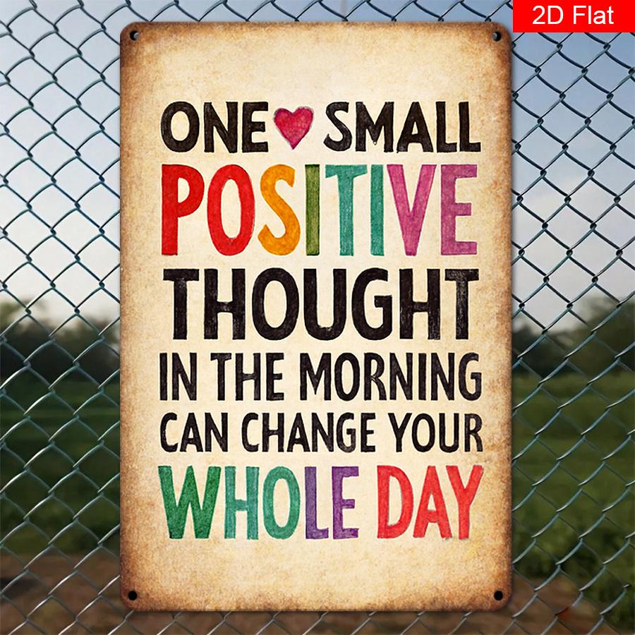 A Little Morning Positivity Changes Your Day Wall Art  Inspirational Office Decor for Women Home  Workspace Motivation Sign