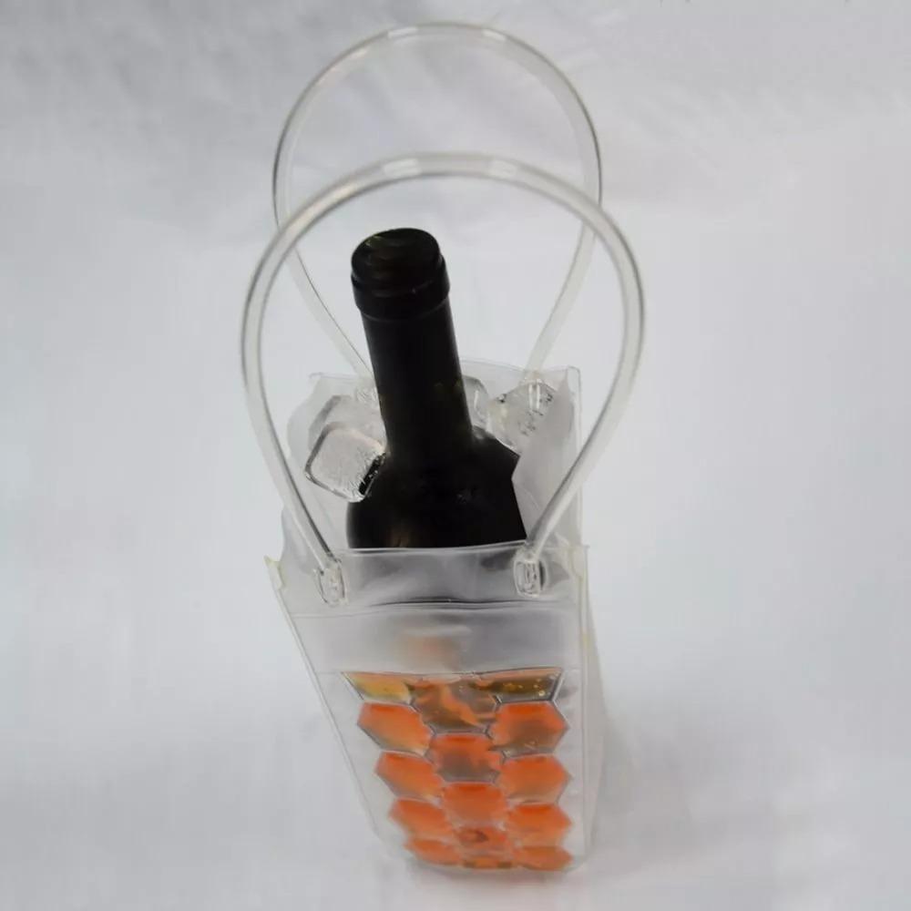 Outdoor Beer Iced Tote Bag New Portable Practical Insulated Red Wine Handbag Gift Bag PVC Wine Bottle Freezer Bag