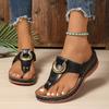 Women’s Thong Wedge Roman Slide Sandals Open-Toe Summer Shoes