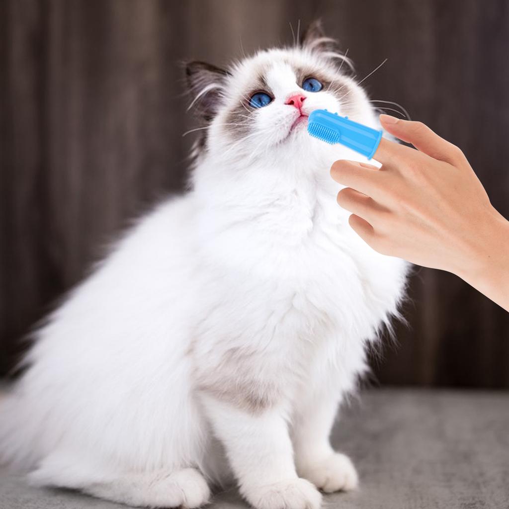 6PCS Pet Grooming Kit Silicone Dog Washing Gloves Dog Toothbrush Finger Dog Bath Gloves for Dog Cat Bathing Massaging & Grooming
