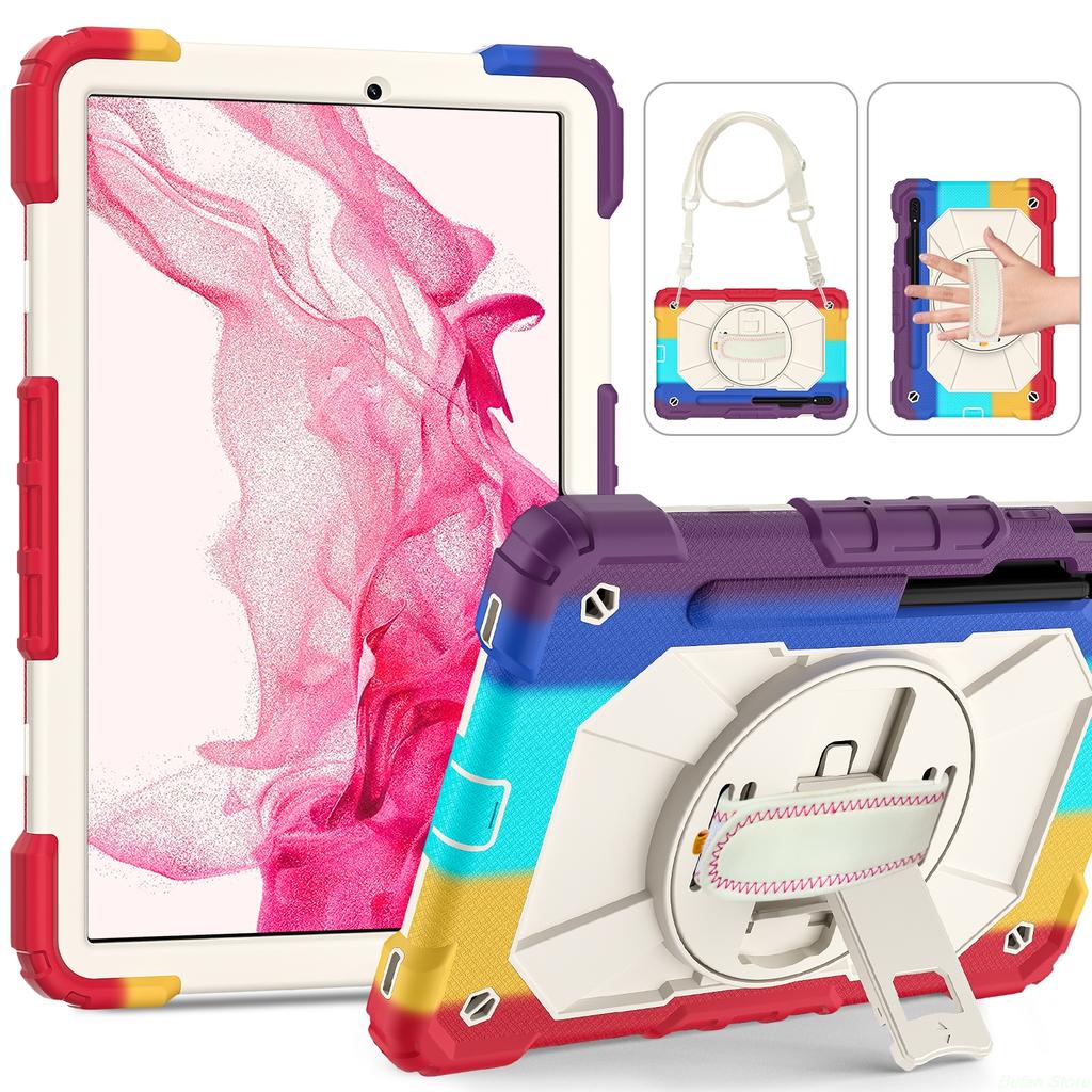 Case For Samsung Galaxy Tab S11 A11 8.7 A9 Plus A8 A7 Lite Heavy Duty Shockproof Kids Tablets Cover Hand Shoulder Straps