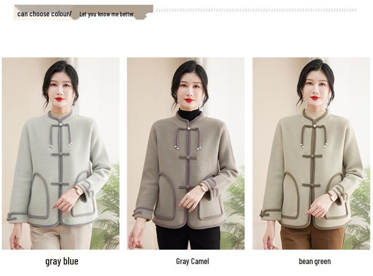 Elegant Woolen Coat for Women - New Style Chinese Inspired Autumn/Winter Wear
