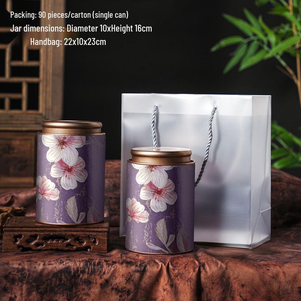 Exquisite High-End Tea Storage Box for Flower, Black, Green, and White Teas - Sealed Jar with Premium Gift Packaging
