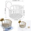 Toilet Roll Holder,Toilet Paper Holder Wall Mounted Vintage Brass Roll Tissue Wire Basket Dispenser Tissue Paper Roll Holder for Bathroom Storage,