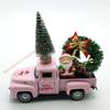 Christmas Farmhouse Truck Decor,Christmas Decorations for Home Holiday Metal Pickup Truck Car Model with Wreath/Tree