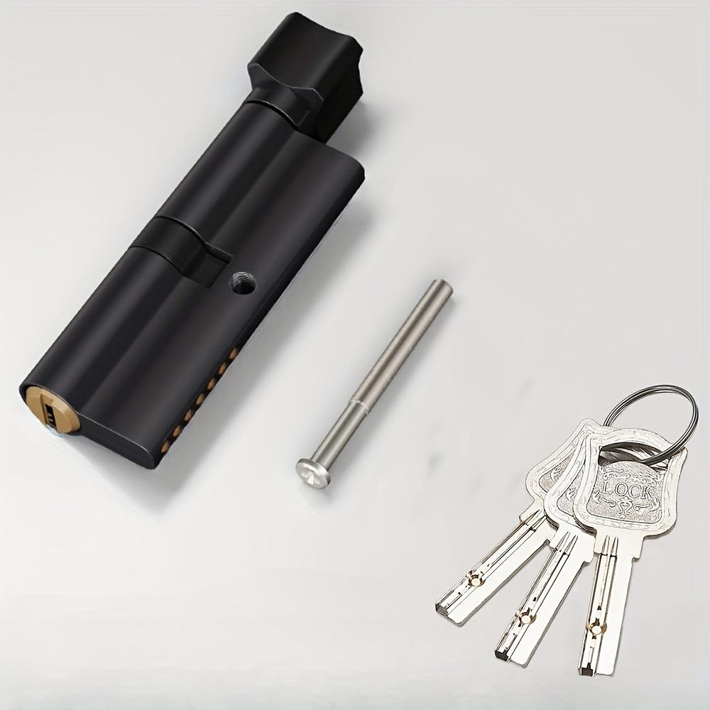

Цилиндровый замок с высокой степенью защиты, 3 основных ключа, ручка-замок из полированного металла 70 мм, используется для защиты от кражи, офис, нержавеющая сталь, внутренняя деревянная дверь чёрный