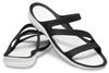 Crocs Swiftwater Sandalen 203998 W9 Damen Schwarz/Weiß (25 cm)