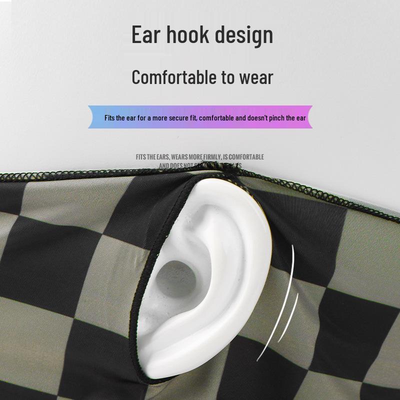 WRELS Ice Silk Sun Protection Face Mask with Ear Loops and Neck Guard, Anti-UV and Breathable for Driving and Cycling, Unisex Summer Neck Gaiter