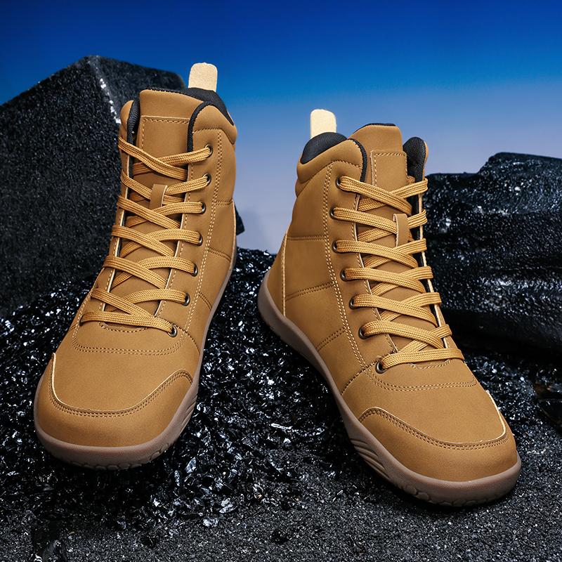Damskie buty trekkingowe antypoślizgowe Męskie szerokie buty sportowe codzienne do trekkingu wspinaczki Modne wysokie buty ze skóry PU Wodoodporne
