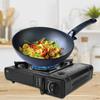 Tragbarer Outdoor-Camping-Husedold Dual-Use-Edelstahl-Schwarz-Heizgaskocher