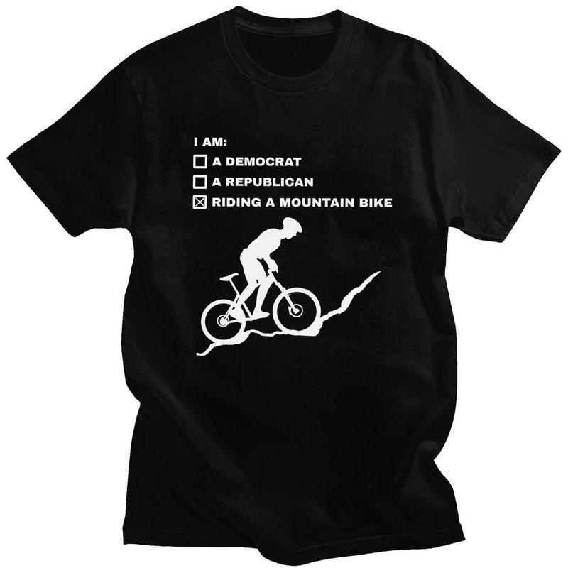

Custom Mountain Bike T Shirts for Men Pure Cotton Tee Tops MTB Bicycle Cyclist Ride Tshirts Fashion T-shirt Clothes - Men s S... S разноцветный