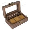 Retro Wood Grain Watch & Eyeglass Storage Box: Available in 3, 6, and 12 Slots