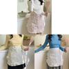 Cotton Sleeveless Apron With Floral Stripes For Home Kitchen And Cooking Enthusiasts