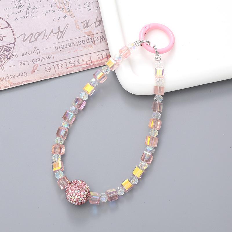 Κρεμαστό Κινητού με Κρύσταλλα και Χάντρες: Κορδόνι για Τσάντα Πολυτελείας & Μπρελόκ Αντι-Πτώσης.