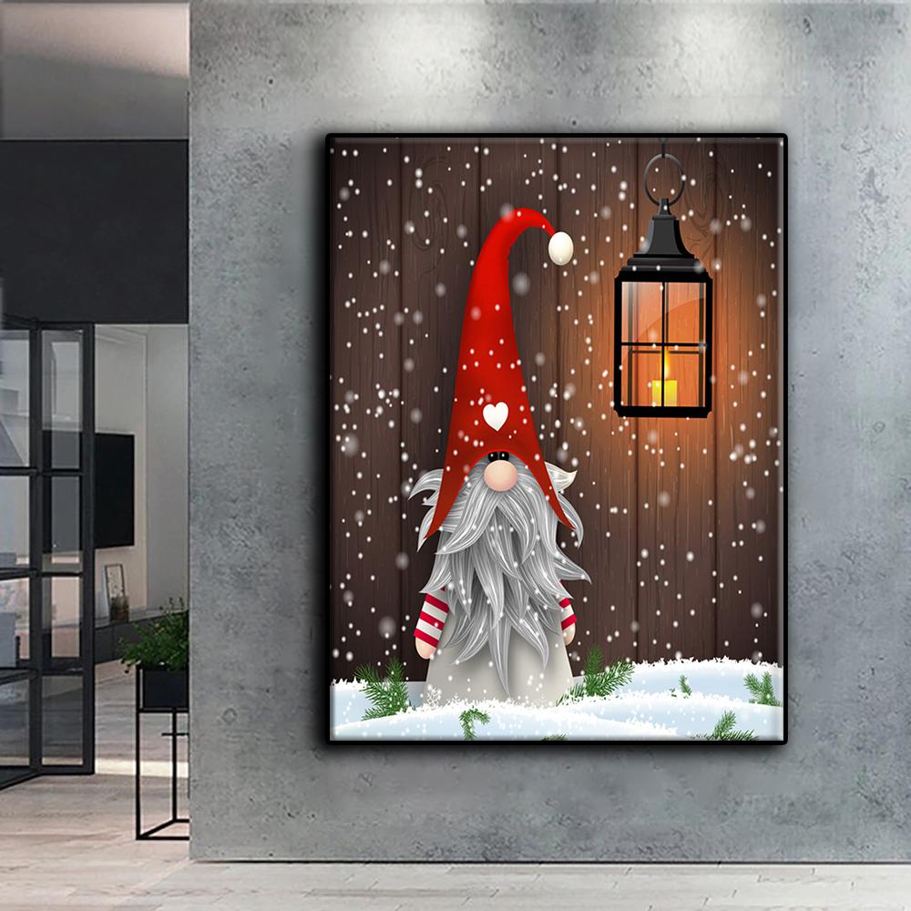 Popular 5D Diy Cross Stitch Christmas Tree Santa Snowman Painting Full Drill Cross-Stitch Crafts Kit Wall Sticker Home Decor