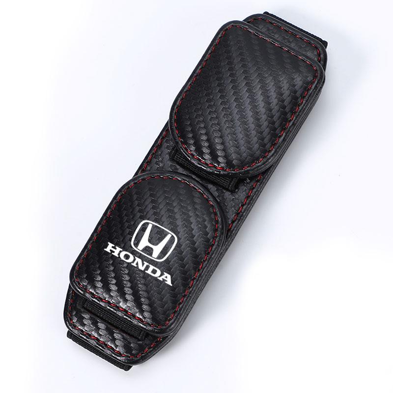 

Car Glasses Clip Multifunction Leather Card Ticket Holder For Honda Civic Fit Jazz Accord Pilot CRV Odyssey Passport City Vezel