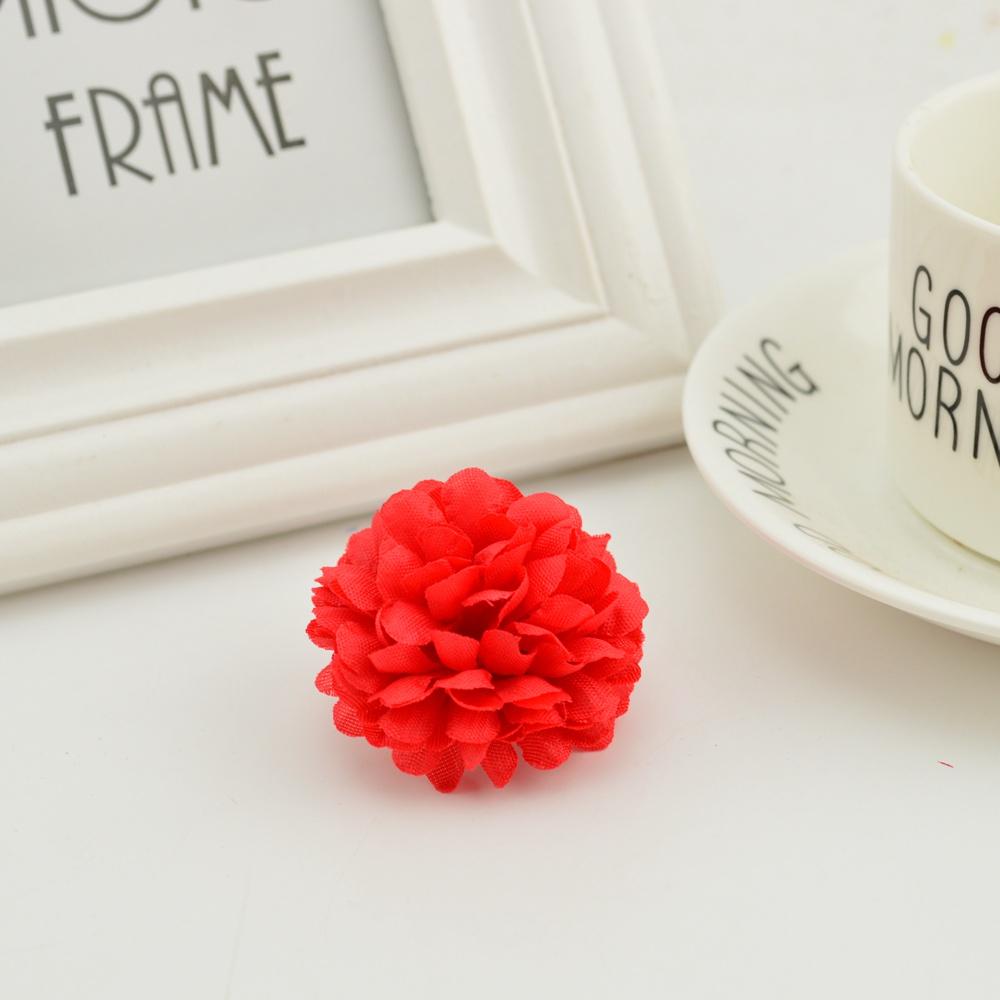 5CM 10pcs Multi-Layer Silk Chrysanthemum Heads Artificial Flowers Cheap for Home Wedding Decoration Diy Wreath Bride Bouquet