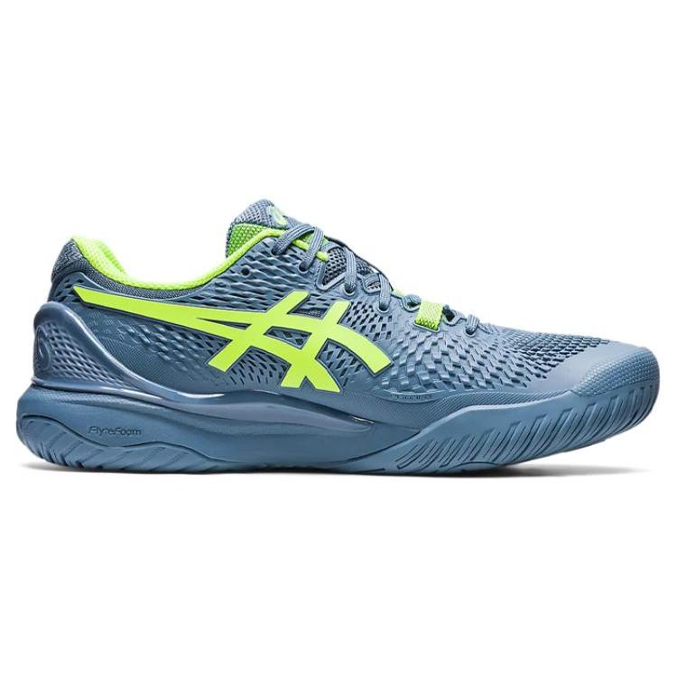 New Asics Gel Resolution 9 'Steel Blue Hazard Green' 1041A330-400