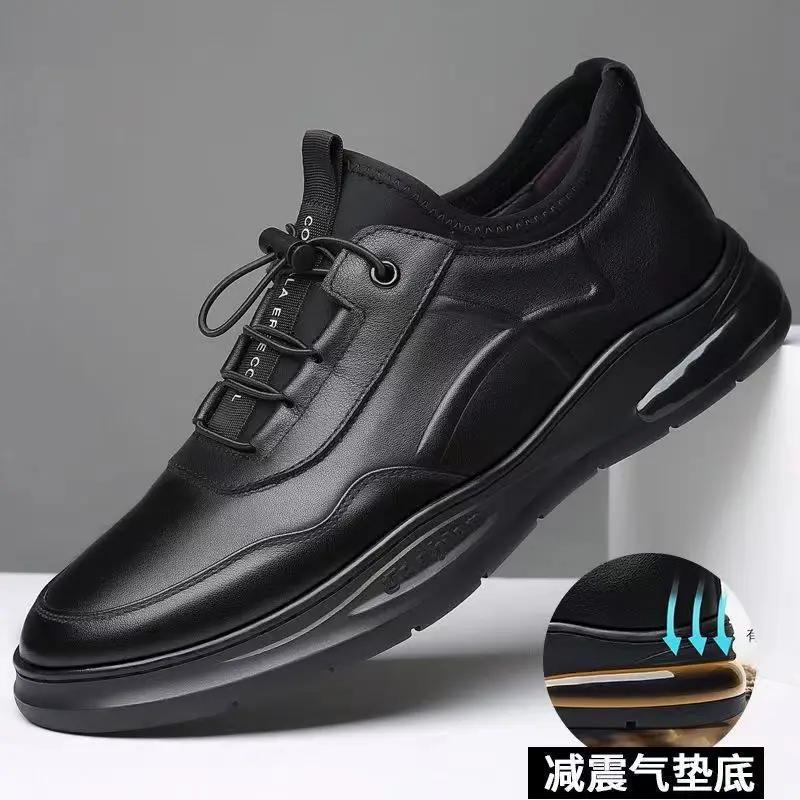 Mode Leder Herren Business Casual Schuhe Atmungsaktiv Bequem Rutschfest Vielseitige Schuhe Slipper Herren Sneaker Chaussures Homme2025