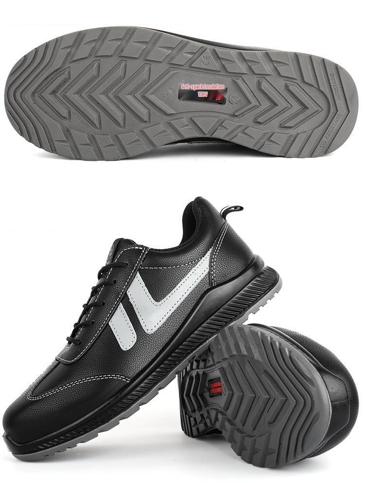 Insulated Electrician Safety Shoes: Anti-Smash, Anti-Puncture, Waterproof, Oil-Proof, Plastic Toe Cap, Low-Top Work Shoes