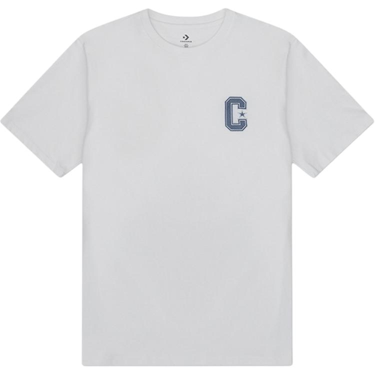 Converse T Shirts Men s Gray Crew Neck Moderate 10028410-A02 L