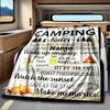 Camping Rules Blanket Personalized Name Soft Comfortable Stylish Blanket Car Blanket Perfect For Travel Camping Outdoor Home Suitable For All Seasons