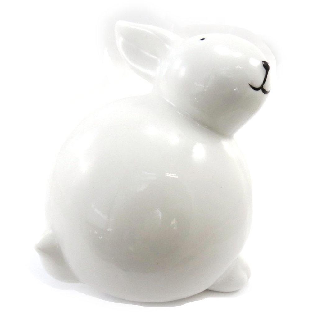 Les Trésors De Lily [J0555] - Figurine 'Lapin Blanc' céramique