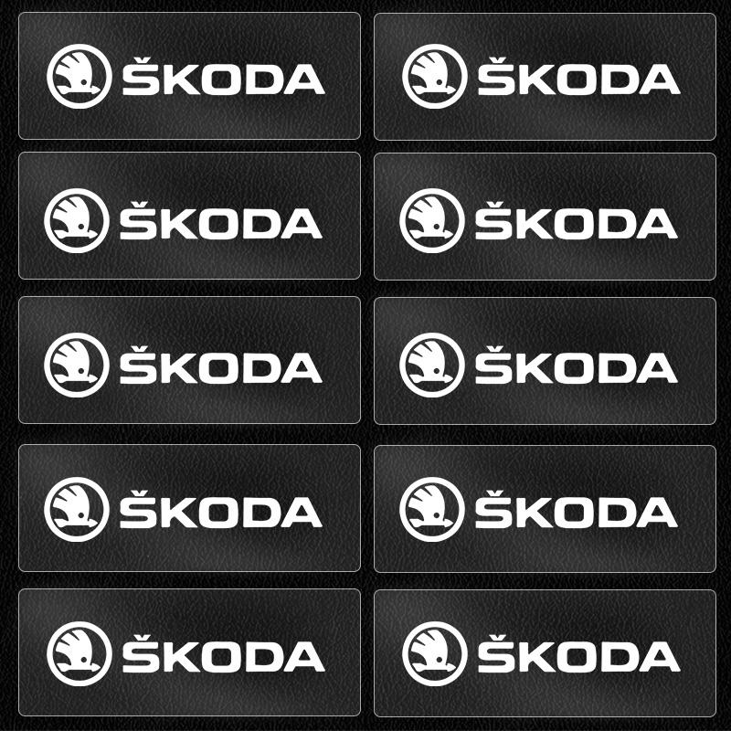 Car Badge Sticker Full Body Wheel Decals Emblem Stickers For Skoda Fabia 1 2 Octavia A7 Superb Rapid Yeti Karoq Vision VRS Kamiq JT3