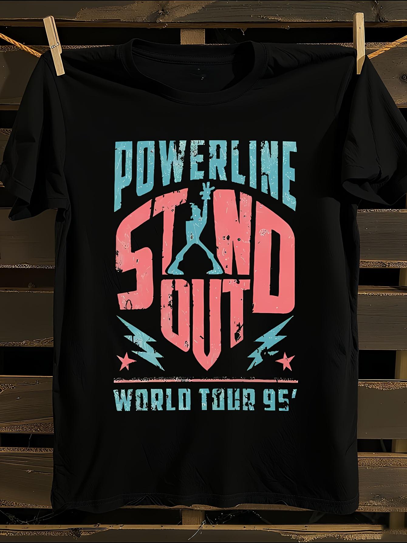 POWERLINE Vintage Tshirt Vintage 90s World Tshirt XL