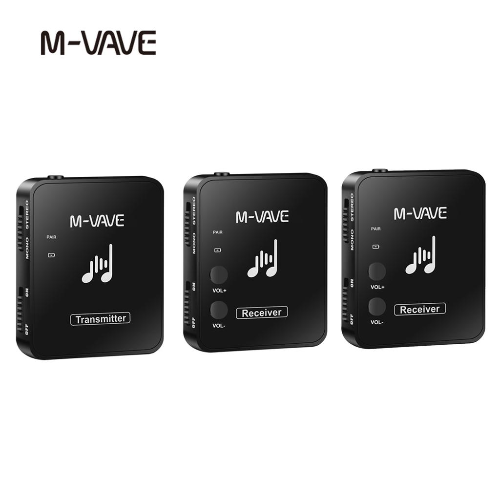 M-VAVE WP-10 2.4GHz Wireless Earphone Monitor Transmission System Rechargeable Transmitter & Receiver