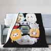 Rocky Lankybox Lanky Box Couvertures Douces Chaudes en Flanelle Jeté Couverture Housse pour Lit Salon Pique-nique Voyage Maison Canapé