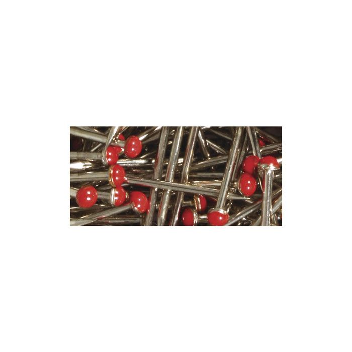 Épingles avec tête colorée rouge classique 500 pièces